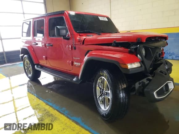 ✅ 2018 Jeep Wrangler Unlimited Sahara • VIN: 1C4HJXEG7JW249490 • Lot: 68423325. Listed on Copart with 143,335 mi. Free auction sales archive from the USA and detailed vehicle history report at DreamBid. Image 4.