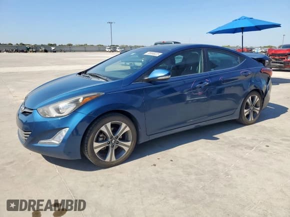 ✅ 2014 Hyundai Elantra Sport • VIN: KMHDH4AH0EU172966 • Lot: 85898025. Listed on Copart with 111,368 mi. Free auction sales archive from the USA and detailed vehicle history report at DreamBid. Image 1.