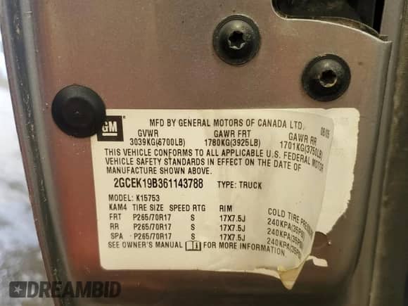 ✅ 2006 Chevrolet Silverado 1500 LS • VIN: 2GCEK19B361143788 • Lot: 78430914. Wystawiony na Copart z przebiegiem Nie podano mil. Skorzystaj z bezpłatnego archiwum sprzedaży aukcyjnych z USA i zobacz szczegółowy raport historii pojazdu na DreamBid. Zdjęcie 12.
