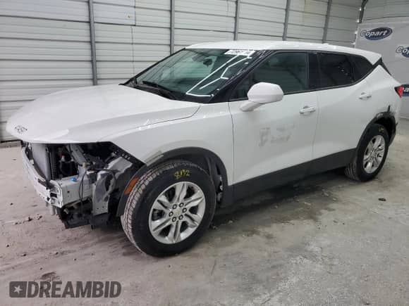 2021 Chevrolet Blazer LT with VIN 3GNKBHRS6MS548466, listed as a Copart auction lot 72961914 with 63,299 mi miles and Salvage title. Bid and sale history available at DreamBid. Image 1.