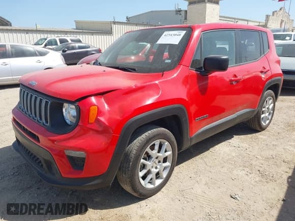 ✅ 2023 Jeep Renegade Latitude • VIN: ZACNJDB1XPPP68568 • Lot: 42543048. Listed on IAAI with 43,764 mi. Free auction sales archive from the USA and detailed vehicle history report at DreamBid. Image 2.