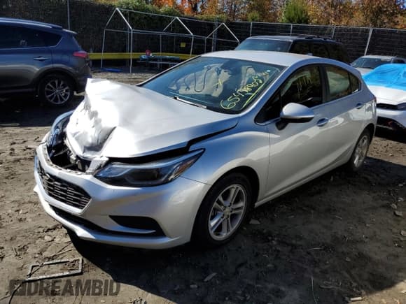 ✅ 2018 Chevrolet Cruze LT • VIN: 3G1BE6SM9JS615405 • Lot: 65478902. Listed on Copart with Not provided. Free auction sales archive from the USA and detailed vehicle history report at DreamBid. Image 2.