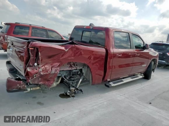 ✅ 2024 Ram 1500 Lone Star • VIN: 1C6SRFFTXRN173566 • Lot: 59882165. Listed on Copart with 27,037 mi. Free auction sales archive from the USA and detailed vehicle history report at DreamBid. Image 3.