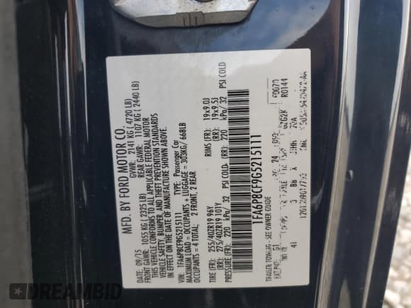 ✅ 2016 Ford Mustang GT Premium • VIN: 1FA6P8CF9G5215111 • Lot: 81558485. Listed on Copart with 94,288 mi. Free auction sales archive from the USA and detailed vehicle history report at DreamBid. Image 12.