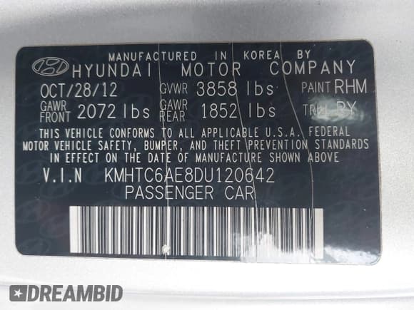 ✅ 2013 Hyundai Veloster Turbo • VIN: KMHTC6AE8DU120642 • Lot: 43650465. Wystawiony na IAAI z przebiegiem 141 731 mil. Bezpłatny archiwum sprzedaży aukcyjnych z USA i szczegółowy raport historii pojazdu na DreamBid. Zdjęcie 9.