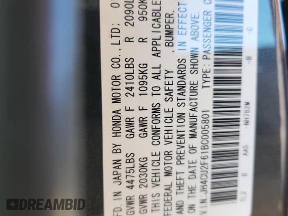 ✅ 2011 Acura TSX • VIN: JH4CU2F61BC005801 • Lot: 90846605. Wystawiony na Copart z przebiegiem 188 747 mil. Bezpłatny archiwum sprzedaży aukcyjnych z USA i szczegółowy raport historii pojazdu na DreamBid. Zdjęcie 12.