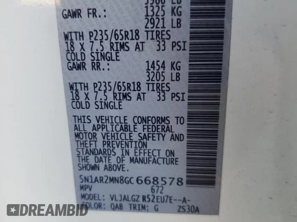 ✅ 2016 Nissan Pathfinder SL • VIN: 5N1AR2MN8GC668578 • Lot: 90471295. Listed on Copart with 264,425 mi. Free auction sales archive from the USA and detailed vehicle history report at DreamBid. Image 14.