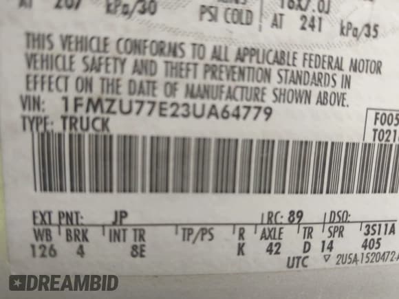 ✅ 2003 Ford Explorer Sport Trac XLS • VIN: 1FMZU77E23UA64779 • Lot: 42241409. Wystawiony na IAAI z przebiegiem 212 608 mil. Bezpłatny archiwum sprzedaży aukcyjnych z USA i szczegółowy raport historii pojazdu na DreamBid. Zdjęcie 9.