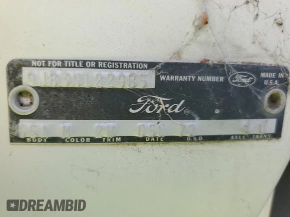 ✅ 1969 Ford Thunderbird • VIN: 9J83N122985 • Lot: 49285385. Wystawiony na Copart z przebiegiem 22 722 mil. Bezpłatny archiwum sprzedaży aukcyjnych z USA i szczegółowy raport historii pojazdu na DreamBid. Zdjęcie 12.