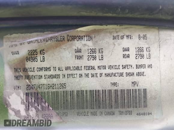 2006 Dodge Magnum с VIN 2D4FV47T16H211265, выставлен на аукционе IAAI как лот 42569821 с пробегом 200 522 миль миль и . История ставок и продаж доступна на DreamBid. Изображение 9.