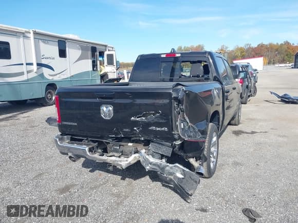 ✅ 2022 Ram 1500 Big Horn • VIN: 1C6SRFFT1NN381295 • Lot: 43556221. Listed on IAAI with 25,244 mi. Free auction sales archive from the USA and detailed vehicle history report at DreamBid. Image 4.
