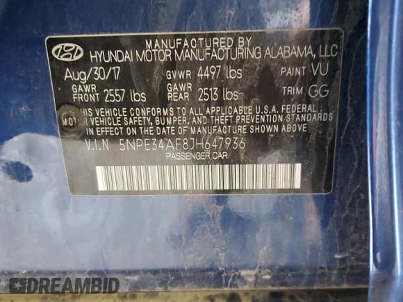 ✅ 2018 Hyundai Sonata Limited • VIN: 5NPE34AF8JH647936 • Лот: 63309895. Опубликован ранее на Copart с пробегом 60 488 миль. Бесплатный доступ к архиву аукционных продаж из США и подробный отчёт об истории автомобиля на DreamBid. Изображение 12.