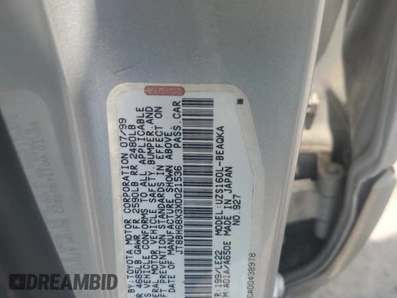 ✅ 1999 Lexus GS 400 • VIN: JT8BH68X3X0021536 • Лот: 65609815. Опубликован ранее на Copart с пробегом 142 317 миль. Бесплатный доступ к архиву аукционных продаж из США и подробный отчёт об истории автомобиля на DreamBid. Изображение 12.