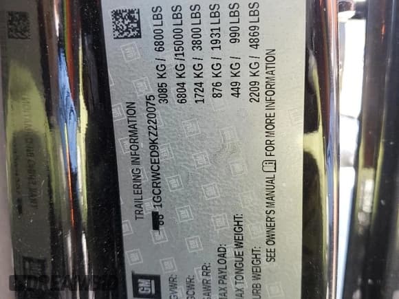 ✅ 2019 Chevrolet Silverado 1500 LT • VIN: 1GCRWCED9KZ220075 • Lot: 60247765. Wystawiony na Copart z przebiegiem 80 451 mil. Bezpłatny archiwum sprzedaży aukcyjnych z USA i szczegółowy raport historii pojazdu na DreamBid. Zdjęcie 12.