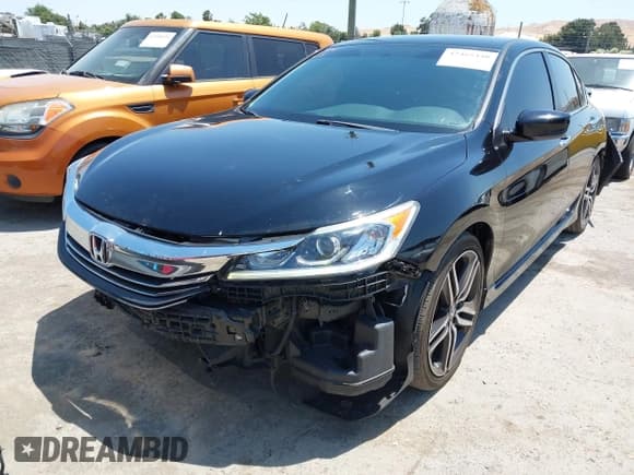 ✅ 2016 Honda Accord Sport • VIN: 1HGCR2F59GA025809 • Lot: 42465440. Listed on IAAI with 104,726 mi. Free auction sales archive from the USA and detailed vehicle history report at DreamBid. Image 18.