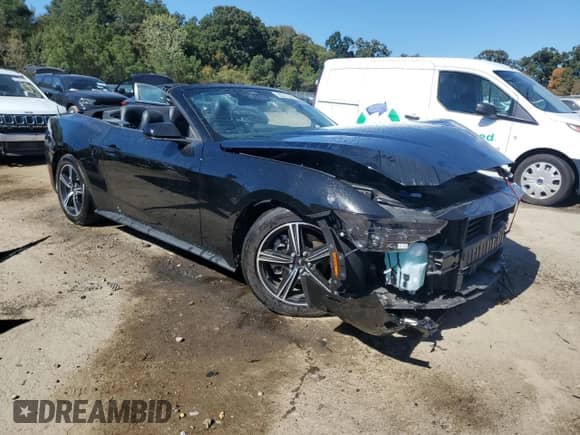 2025 Ford Mustang EcoBoost Premium with VIN 1FAGP8UH4S5120985, listed as a Copart auction lot 87439615 with Not provided miles and Clean title. Bid and sale history available at DreamBid. Image 4.