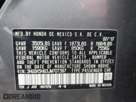 ✅ 2018 Honda Fit EX • VIN: 3HGGK5H83JM707397 • Лот: 90496265. Опубликован ранее на Copart с пробегом 43 699 миль. Бесплатный доступ к архиву аукционных продаж из США и подробный отчёт об истории автомобиля на DreamBid. Изображение 12.