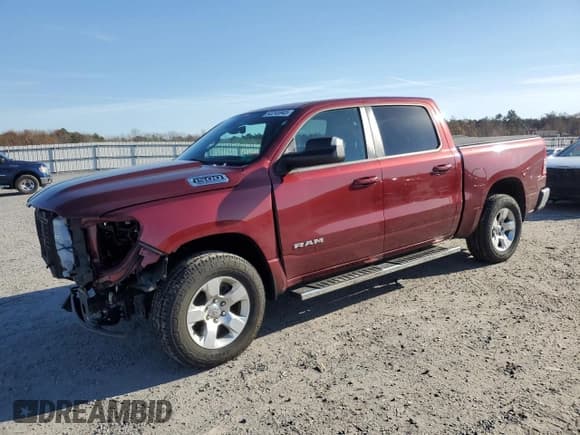 ✅ 2021 Ram 1500 Big Horn • VIN: 1C6SRFFT5MN535506 • Lot: 92245945. Listed on Copart with 51,739 mi. Free auction sales archive from the USA and detailed vehicle history report at DreamBid. Image 1.