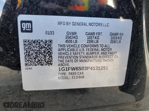 2023 Chevrolet Bolt EV 1LT с VIN 1G1FW6S03P4131251, выставлен на аукционе Copart как лот 43992044 с пробегом 19 564 миль миль и . История ставок и продаж доступна на DreamBid. Изображение 12.