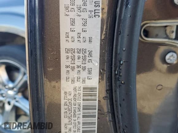 ✅ 2017 Dodge Journey Crossroad Plus • VIN: 3C4PDCGB7HT507472 • Лот: 89905725. Опубликован ранее на Copart с пробегом 93 187 миль. Бесплатный доступ к архиву аукционных продаж из США и подробный отчёт об истории автомобиля на DreamBid. Изображение 13.