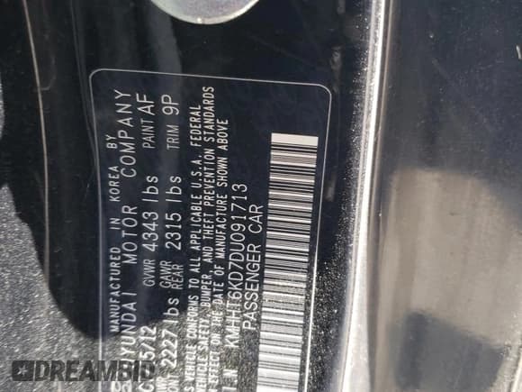 ✅ 2013 Hyundai Genesis Coupe Premium • VIN: KMHHT6KD7DU091713 • Lot: 49410295. Wystawiony na Copart z przebiegiem 94 594 mil. Bezpłatny archiwum sprzedaży aukcyjnych z USA i szczegółowy raport historii pojazdu na DreamBid. Zdjęcie 12.