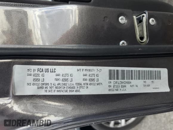 ✅ 2017 Jeep Cherokee Latitude • VIN: 1C4PJLCB4HD240604 • Lot: 86181755. Wystawiony na Copart z przebiegiem 136 832 mil. Bezpłatny archiwum sprzedaży aukcyjnych z USA i szczegółowy raport historii pojazdu na DreamBid. Zdjęcie 12.