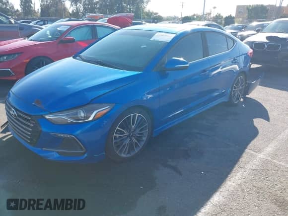 2018 Hyundai Elantra Sport with VIN KMHD04LB2JU598510, listed as a IAAI auction lot 43405095 with 119,850 mi miles and . Bid and sale history available at DreamBid. Image 19.