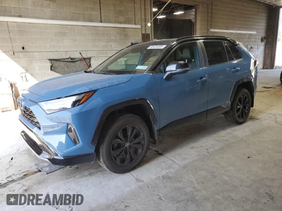 ✅ 2023 Toyota RAV4 Hybrid XSE • VIN: 4T3E6RFV9PU106660 • Lot: 80434085. Listed on Copart with 57,193 mi. Free auction sales archive from the USA and detailed vehicle history report at DreamBid. Image 1.