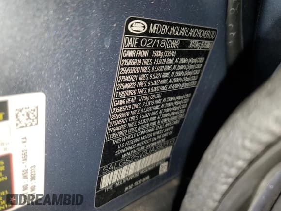 ✅ 2018 Land Rover Range Rover HSE • VIN: SALGS2SV3JA392313 • Lot: 90693225. Wystawiony na Copart z przebiegiem 132 686 mil. Bezpłatny archiwum sprzedaży aukcyjnych z USA i szczegółowy raport historii pojazdu na DreamBid. Zdjęcie 13.