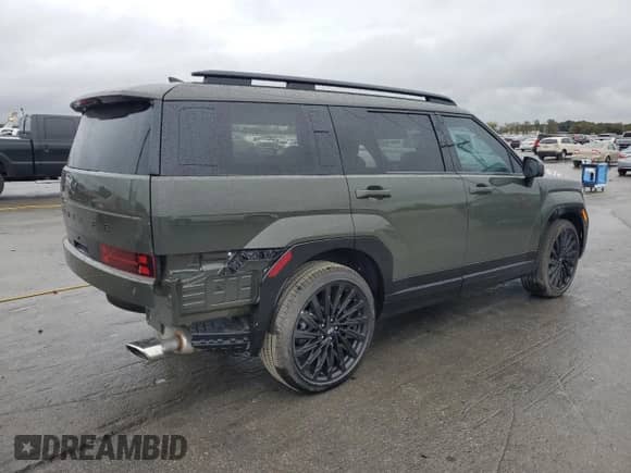 2025 Hyundai Santa Fe Calligraphy with VIN 5NMP54GL1SH149723, listed as a Copart auction lot 90333465 with 15 mi miles and Salvage title. Bid and sale history available at DreamBid. Image 3.