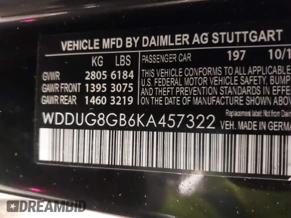 ✅ 2019 Mercedes-Benz S 560 • VIN: WDDUG8GB6KA457322 • Лот: 41579027. Опубликован ранее на IAAI с пробегом 34 312 миль. Бесплатный доступ к архиву аукционных продаж из США и подробный отчёт об истории автомобиля на DreamBid. Изображение 9.