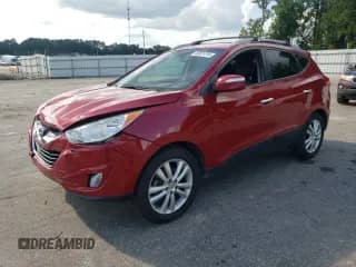 2013 Hyundai Tucson Limited with VIN KM8JUCAC5DU694696, listed as a Copart auction lot 68825745 with 110,828 mi miles and Salvage title. Bid and sale history available at DreamBid. Image 1.