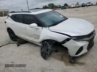 2021 Chevrolet Blazer RS with VIN 3GNKBKRS0MS513578, listed as a Copart auction lot 66307364 with 136,641 mi miles and Salvage title. Bid and sale history available at DreamBid. Image 4.