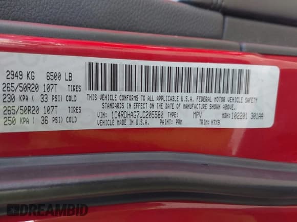 ✅ 2018 Dodge Durango SXT • VIN: 1C4RDHAG7JC205580 • Lot: 43033285. Wystawiony na IAAI z przebiegiem 96 188 mil. Bezpłatny archiwum sprzedaży aukcyjnych z USA i szczegółowy raport historii pojazdu na DreamBid. Zdjęcie 9.