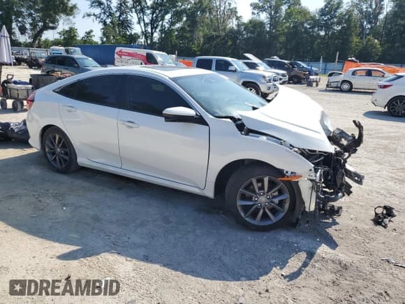 ✅ 2021 Honda Civic EX-L • VIN: 19XFC1F73ME000874 • Lot: 70060905. Listed on Copart with 25,060 mi. Free auction sales archive from the USA and detailed vehicle history report at DreamBid. Image 4.
