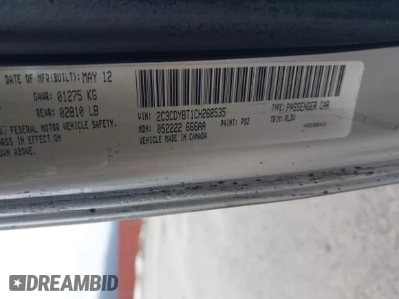 ✅ 2012 Dodge Challenger R/T Plus • VIN: 2C3CDYBT1CH268535 • Lot: 41426901. Wystawiony na IAAI z przebiegiem 6 735 mil. Bezpłatny archiwum sprzedaży aukcyjnych z USA i szczegółowy raport historii pojazdu na DreamBid. Zdjęcie 9.