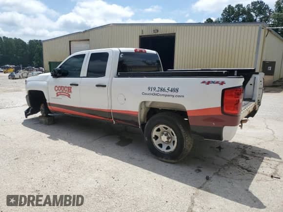 2016 Chevrolet Silverado 1500 Work Truck with VIN 1GCVKNEH1GZ119564, listed as a Copart auction lot 61158615 with 197,731 mi miles and Salvage title. Bid and sale history available at DreamBid. Image 2.