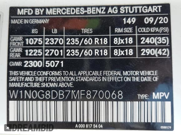 ✅ 2021 Mercedes-Benz GLC 300 • VIN: W1N0G8DB7MF870068 • Lot: 90105265. Wystawiony na Copart z przebiegiem 113 267 mil. Bezpłatny archiwum sprzedaży aukcyjnych z USA i szczegółowy raport historii pojazdu na DreamBid. Zdjęcie 12.