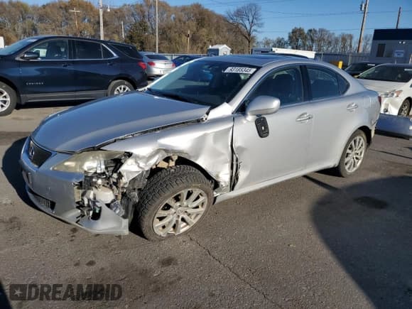 ✅ 2006 Lexus IS 250 • VIN: JTHCK262962000635 • Lot: 93185345. Listed on Copart with 236,575 mi. Free auction sales archive from the USA and detailed vehicle history report at DreamBid. Image 1.
