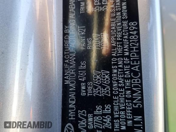 ✅ 2023 Hyundai Tucson SEL • VIN: 5NMJBCAE1PH218498 • Lot: 41619404. Wystawiony na Copart z przebiegiem 12 340 mil. Bezpłatny archiwum sprzedaży aukcyjnych z USA i szczegółowy raport historii pojazdu na DreamBid. Zdjęcie 12.