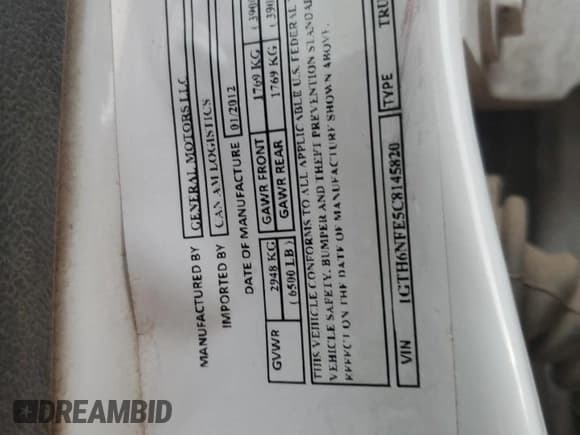 ✅ 2012 GMC Canyon SLT • VIN: 1GTH6NFE5C8145820 • Lot: 86340835. Wystawiony na Copart z przebiegiem 361 745 mil. Bezpłatny archiwum sprzedaży aukcyjnych z USA i szczegółowy raport historii pojazdu na DreamBid. Zdjęcie 12.