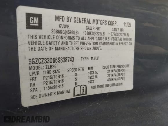 ✅ 2006 Saturn VUE • VIN: 5GZCZ33D66S838743 • Lot: 42923810. Wystawiony na IAAI z przebiegiem 134 979 mil. Bezpłatny archiwum sprzedaży aukcyjnych z USA i szczegółowy raport historii pojazdu na DreamBid. Zdjęcie 9.