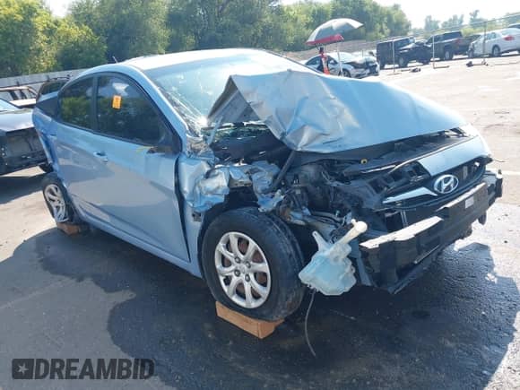 2013 Hyundai Accent GLS with VIN KMHCT4AE4DU273894, listed as a IAAI auction lot 43096264 with Not provided miles and . Bid and sale history available at DreamBid. Image 1.