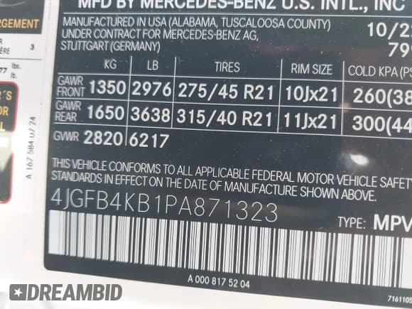 ✅ 2023 Mercedes-Benz GLE 350 • VIN: 4JGFB4KB1PA871323 • Lot: 42140407. Wystawiony na IAAI z przebiegiem 47 001 mil. Bezpłatny archiwum sprzedaży aukcyjnych z USA i szczegółowy raport historii pojazdu na DreamBid. Zdjęcie 9.