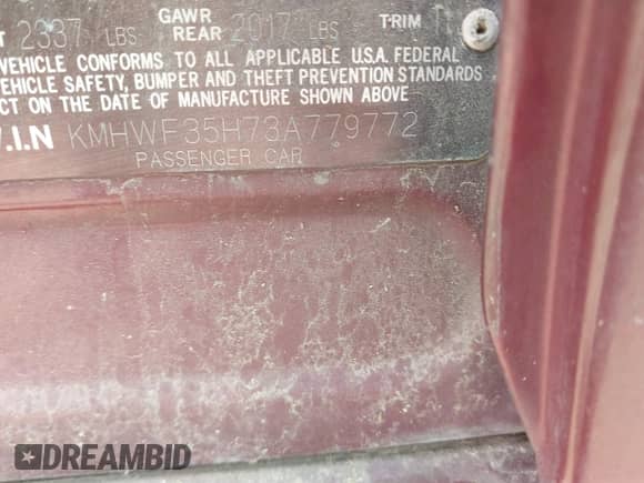 2003 Hyundai Sonata GLS с VIN KMHWF35H73A779772, выставлен на аукционе IAAI как лот 42181720 с пробегом Не указан миль и . История ставок и продаж доступна на DreamBid. Изображение 9.