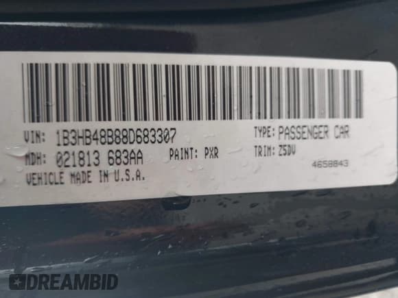 ✅ 2008 Dodge Caliber SXT • VIN: 1B3HB48B88D683307 • Лот: 41214044. Опубликован ранее на IAAI с пробегом 173 668 миль. Бесплатный доступ к архиву аукционных продаж из США и подробный отчёт об истории автомобиля на DreamBid. Изображение 9.