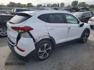 2016 Hyundai Tucson Limited z VIN KM8J33A27GU127386, wystawiony jako Copart lot #89872365 z przebiegiem 98 972 mil mil oraz Szkoda całkowita • Salvage title. Historia ofert i sprzedaży dostępna na DreamBid. Obrazek 3.