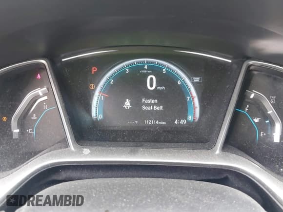 ✅ 2018 Honda Civic EX • VIN: 2HGFC2F74JH542606 • Lot: 43406618. Listed on IAAI with 112,114 mi. Free auction sales archive from the USA and detailed vehicle history report at DreamBid. Image 7.