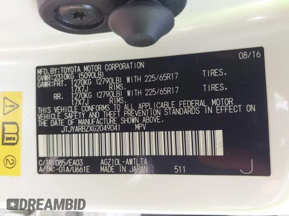 ✅ 2016 Lexus NX 200t • VIN: JTJYARBZXG2049041 • Lot: 42765277. Wystawiony na IAAI z przebiegiem 125 245 mil. Bezpłatny archiwum sprzedaży aukcyjnych z USA i szczegółowy raport historii pojazdu na DreamBid. Zdjęcie 9.