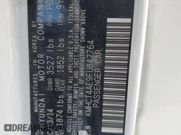 ✅ 2015 Hyundai Accent GLS • VIN: KMHCT4AE9FU847764 • Лот: 68059733. Опубликован ранее на Copart с пробегом 108 116 миль. Бесплатный доступ к архиву аукционных продаж из США и подробный отчёт об истории автомобиля на DreamBid. Изображение 12.